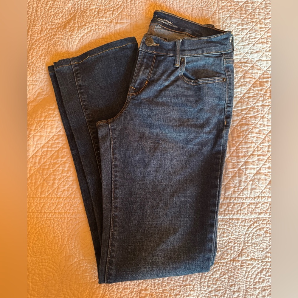Old Navy Dark Blue Straight Leg Midrise Jeans